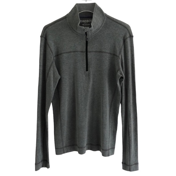 Toad&Co Pacer Slim Long Sleeve Quarter Zip Gray Base Layer Medium - Picture 1 of 7